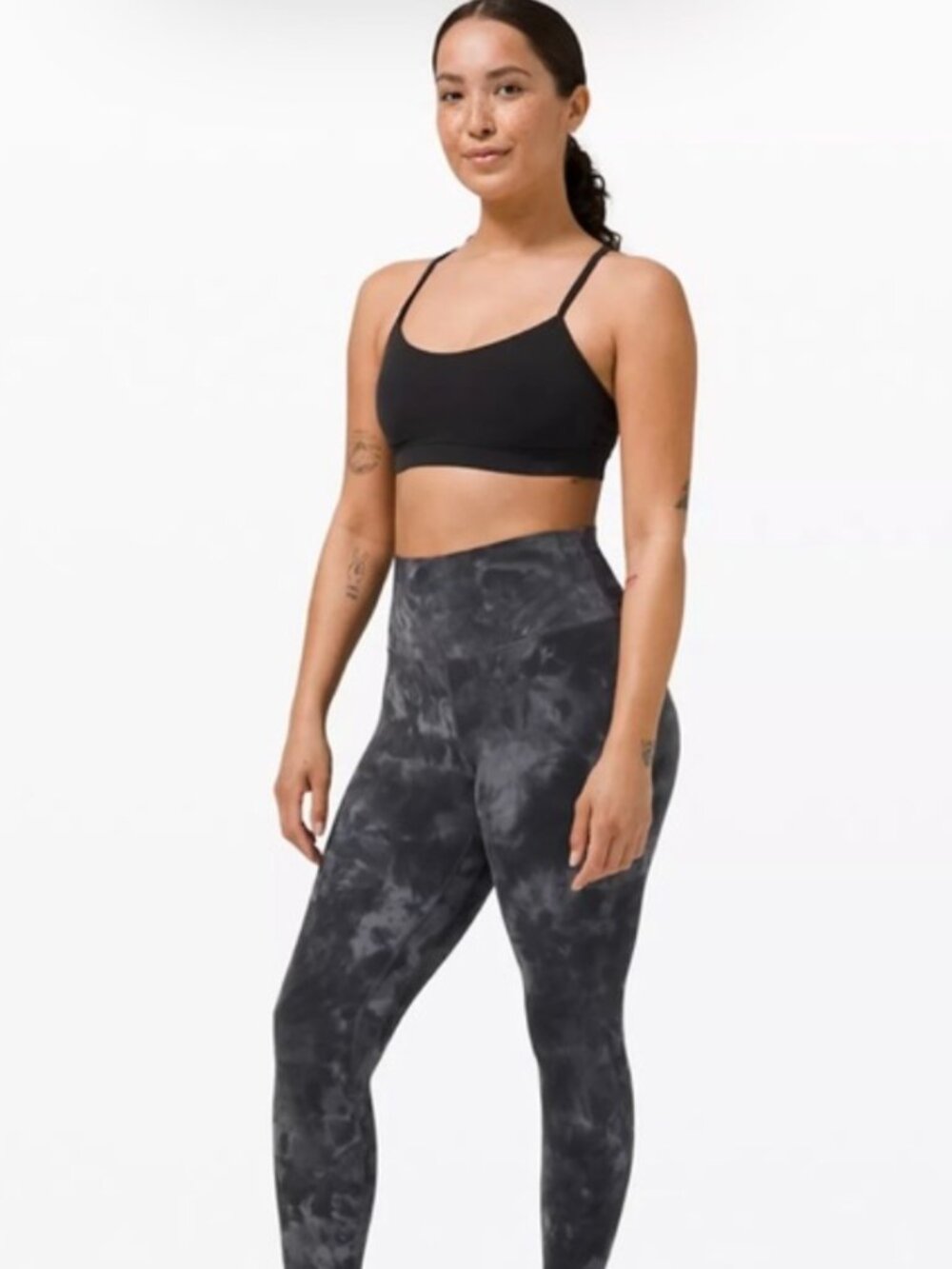 Lululemon Align Leggings Tie Dye Blue Gray High Rise Size: 6 28"